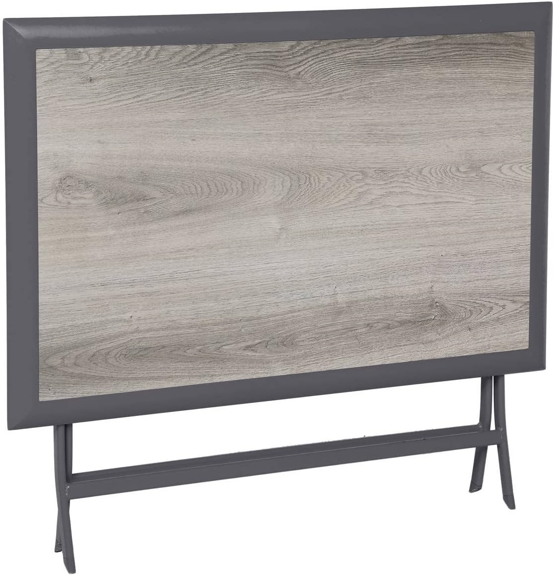karaca-alisveris - Azua - table pliante rectangulaire, 4 places, aluminium epoxy, gris fumé