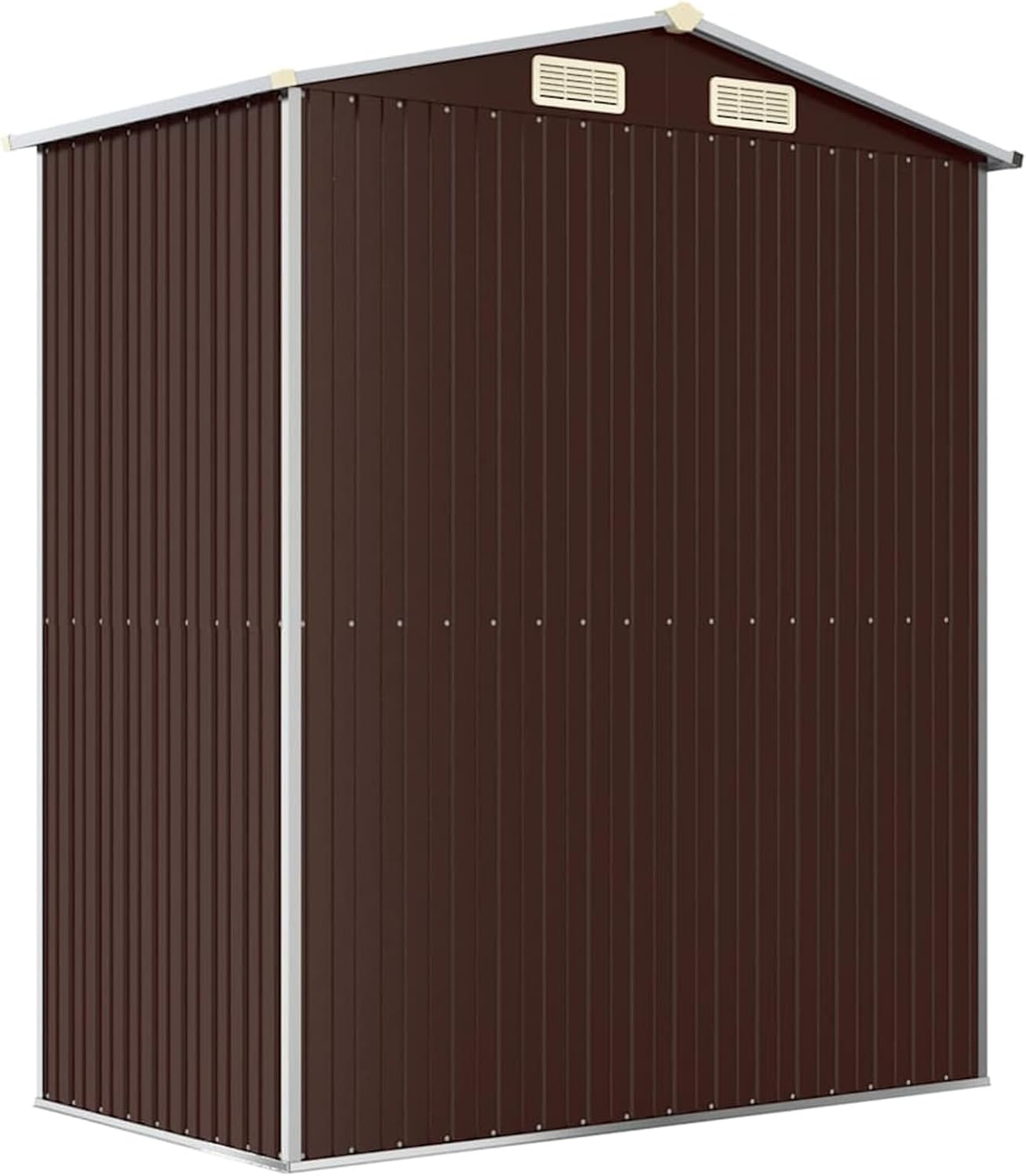 Abri de jardin extérieur - acier galvanisé marron, 192x108x223 cm, rangement robuste