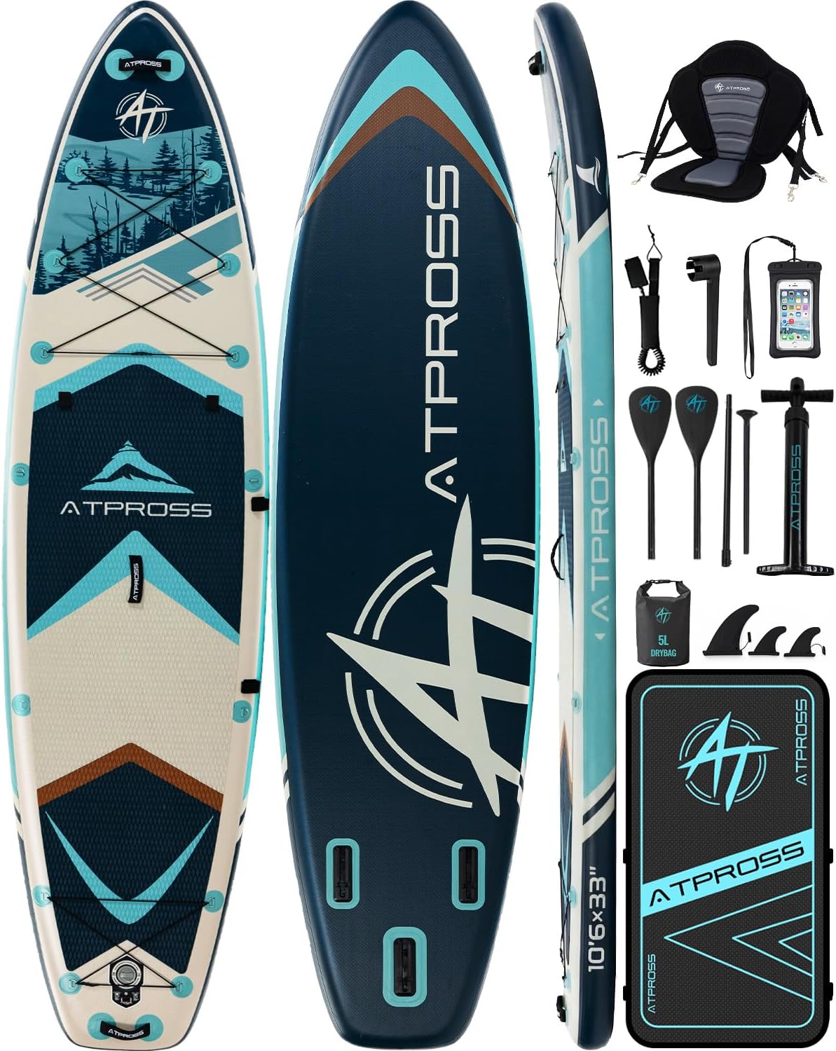 Stand Up Paddle Gonflable Adulte avec Siège Kayak & Accessoires, 320x84cm Planche de Sup Extra Large pour 2 Personnes, Charge 200kg, Kayak Gonflable 2 Places Stable et Antidérapant pour Surf