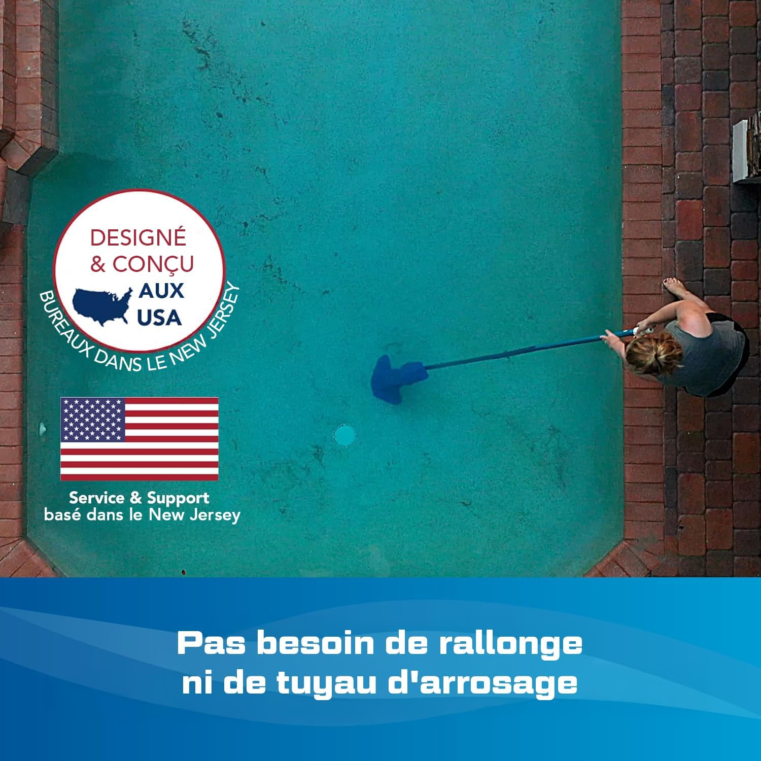Water Tech - karaca-alisveris Max Li - aspirateur piscine sans fil, puissance accrue, moteur P30, spa, CG