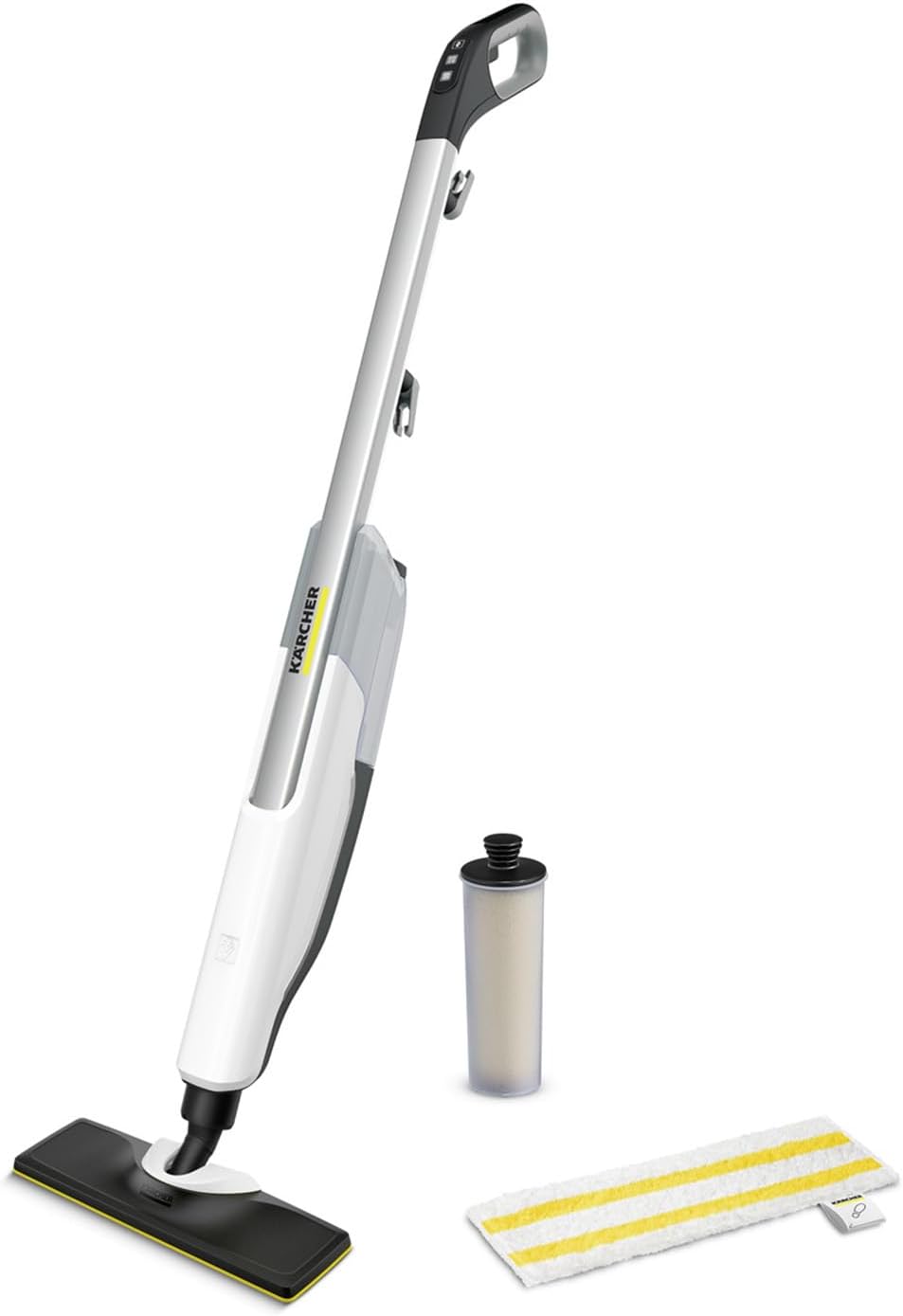 karaca-alisveris Nettoyeur Vapeur SC 2 Upright, Préchauffage : 30 s, Surface : 50 m², Réservoir : 0,4 l, Puissance : 1600 W, avec Buse de Sol EasyFix, Serpillière Microfibres, Cartouche Détartrante