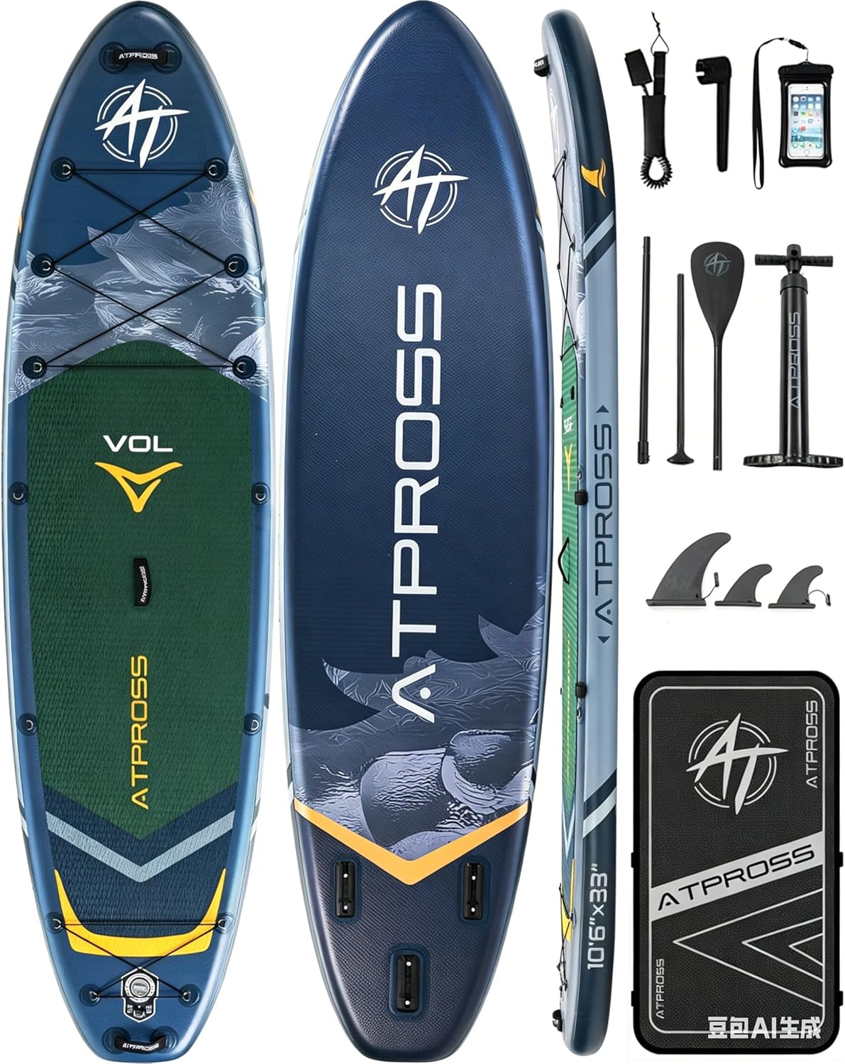 Stand Up Paddle Gonflable Adulte avec Siège Kayak & Accessoires, 320x84cm Planche de Sup Extra Large pour 2 Personnes, Charge 200kg, Kayak Gonflable 2 Places Stable et Antidérapant pour Surf