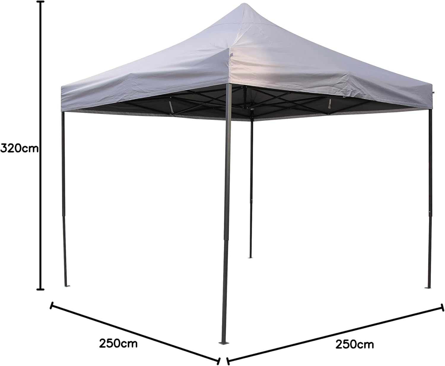 karaca-alisveris - Tonnelle série résistante - 3x3m - étanche, gris métallisé