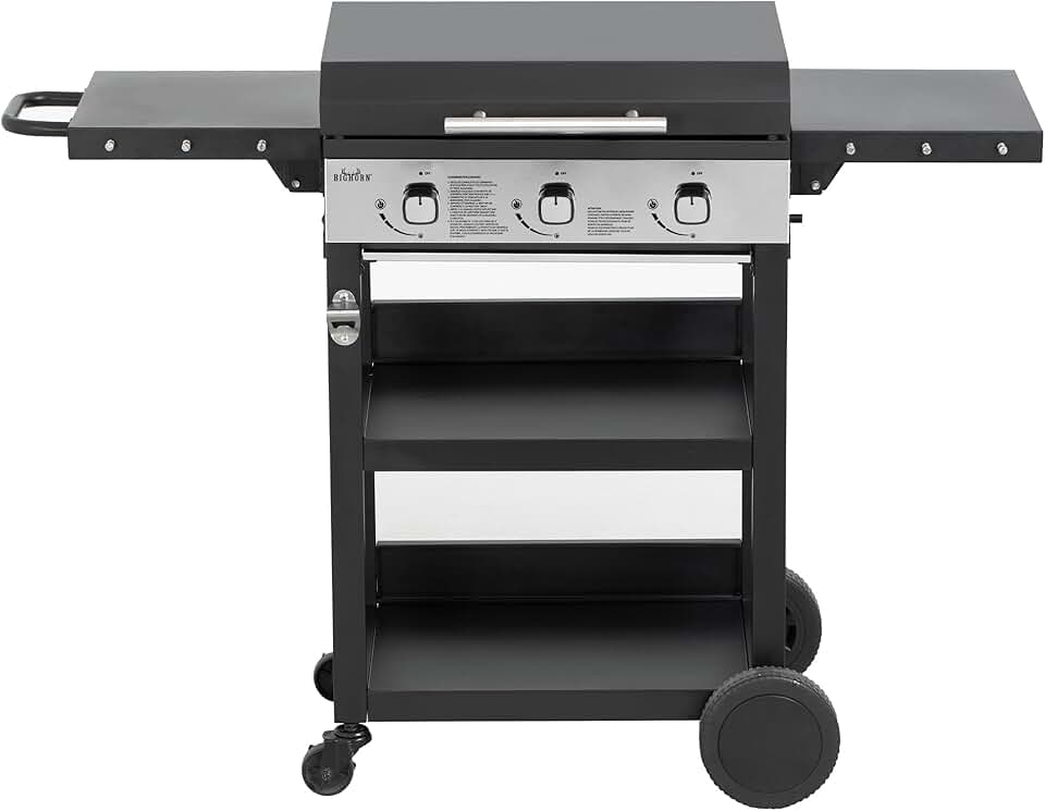 karaca-alisveris - Plancha gaz 3 brûleurs avec chariot, couvercle - 7,2 kW