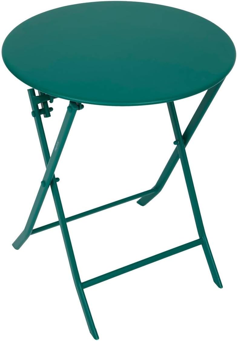 karaca-alisveris - Greensboro - Ø60cm - Table ronde pliante acier vert opale