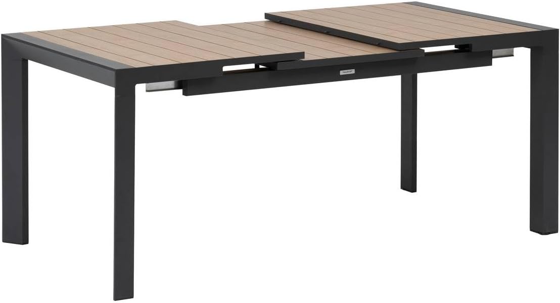 karaca-alisveris - Evasion Extensible 8 places - aluminium antirouille - effet bois