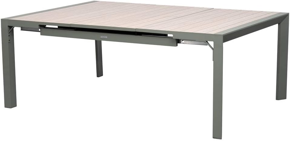 karaca-alisveris - Evasion - table extensible 10 places - alu et effet bois