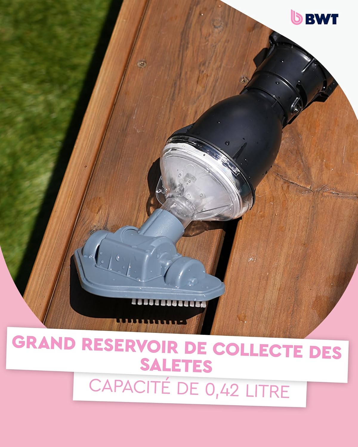 BWT - aspirateur piscine FSA200 - sans fil, manche télescopique, grande autonomie
