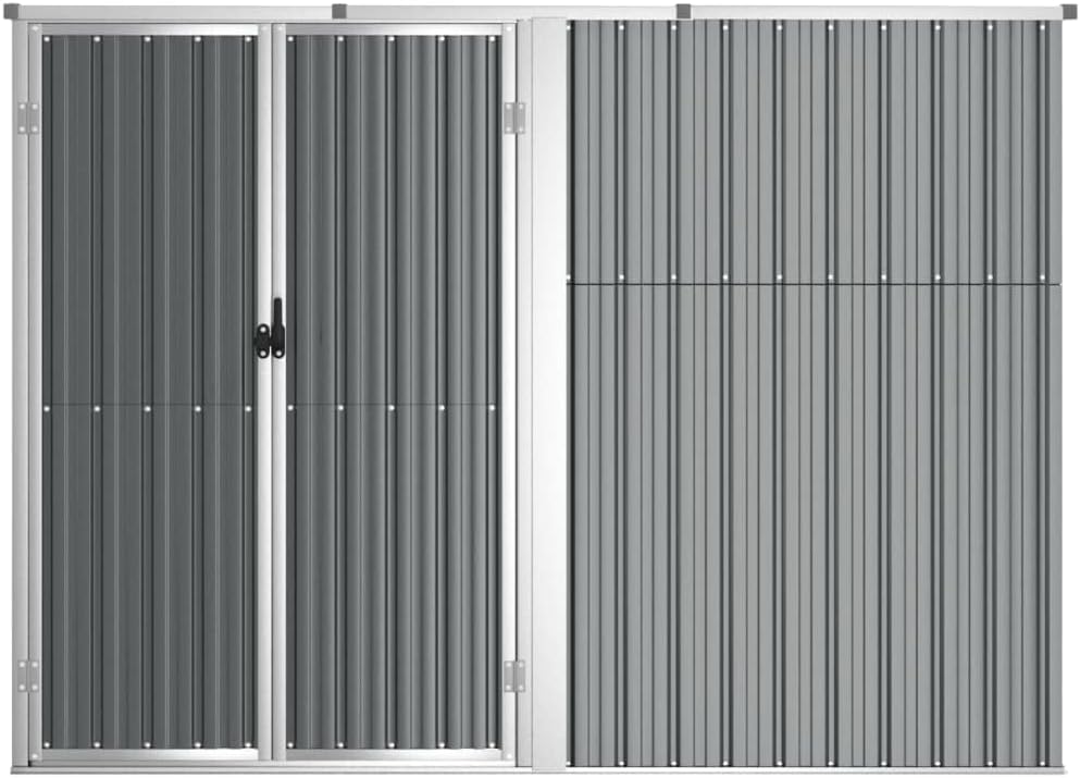 karaca-alisveris Abri à Outils de Jardin Gris 225x89x161 cm Acier galvanisé, Maison & Jardin, Pelouses & Jardins, Vie en extérieur, Structures extérieures, Cabanes & abris de Jardin, Gris, (Poids 36.62KG)