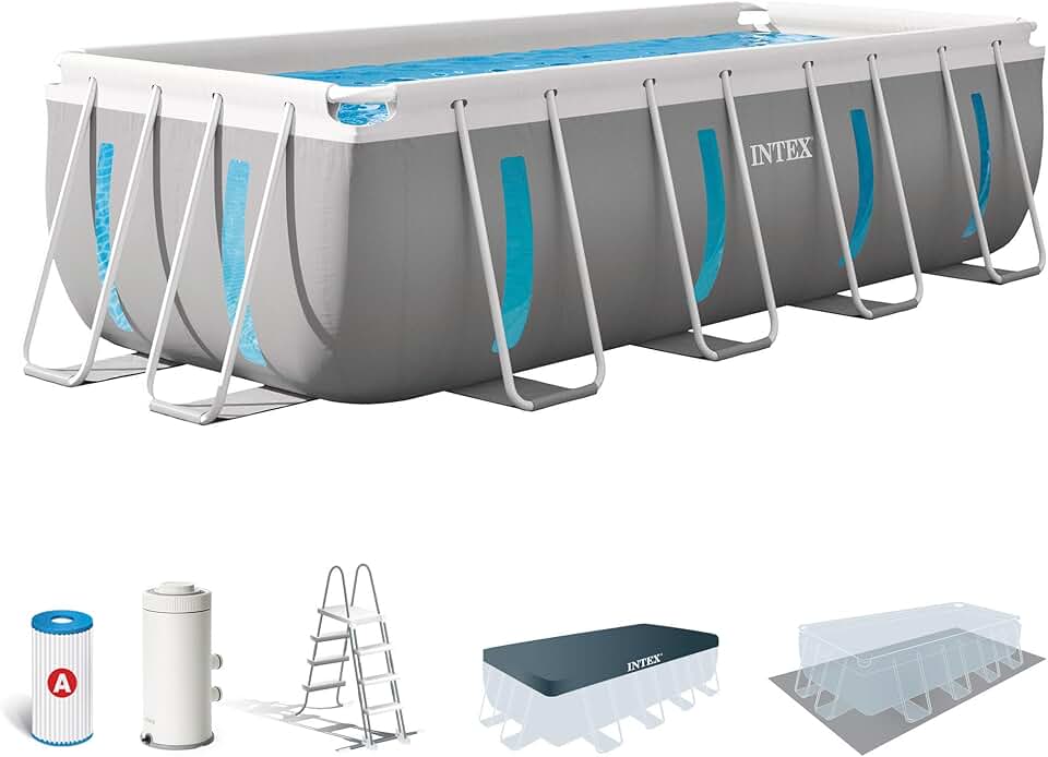 karaca-alisveris - Clearview tubulaire - 4x2x1,22m - kit piscine rectangulaire