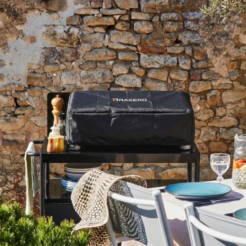Favex - Silvia II - 67x34 cm - plancha gaz 3 feux, 7,5 kW, plaque acier émaillé, housse