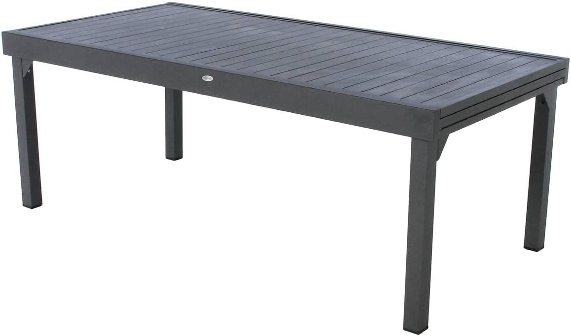 karaca-alisveris - Piazza - 230/340x100 cm - table extensible 12 places, aluminium antirouille