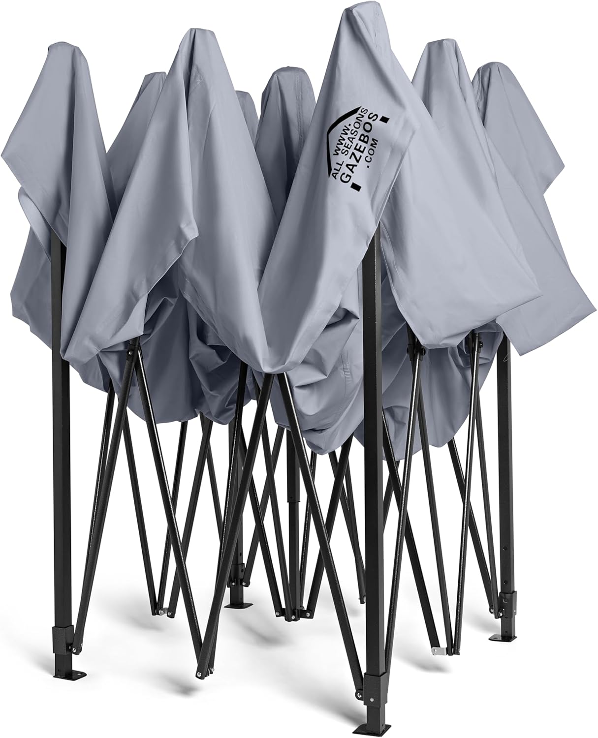 karaca-alisveris - Tonnelle série résistante - 3x3m - étanche, gris métallisé
