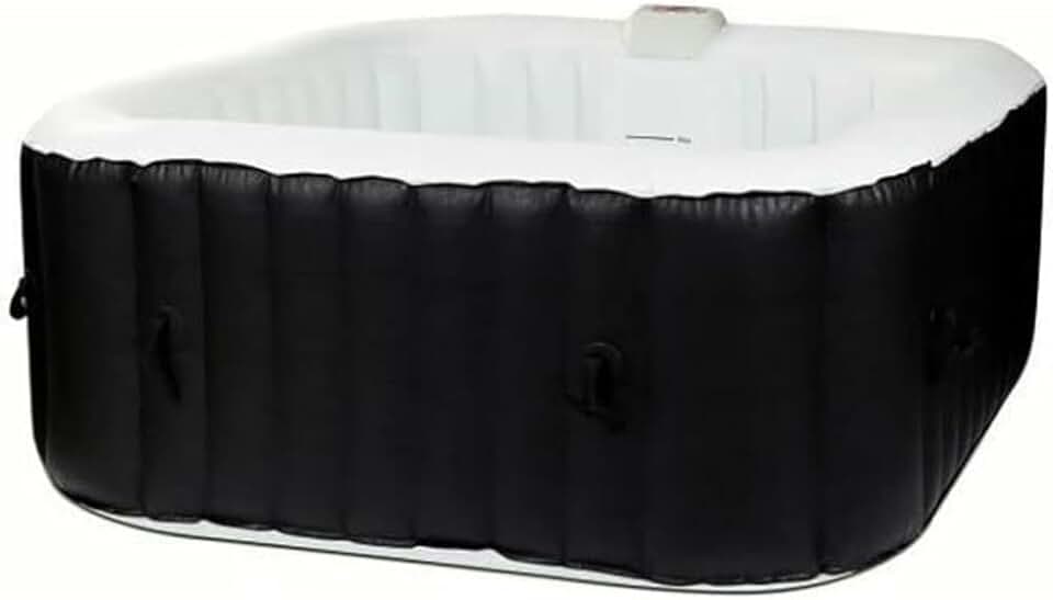 karaca-alisveris - Spa gonflable carré - 155 x 65 cm - 4 personnes, laminé