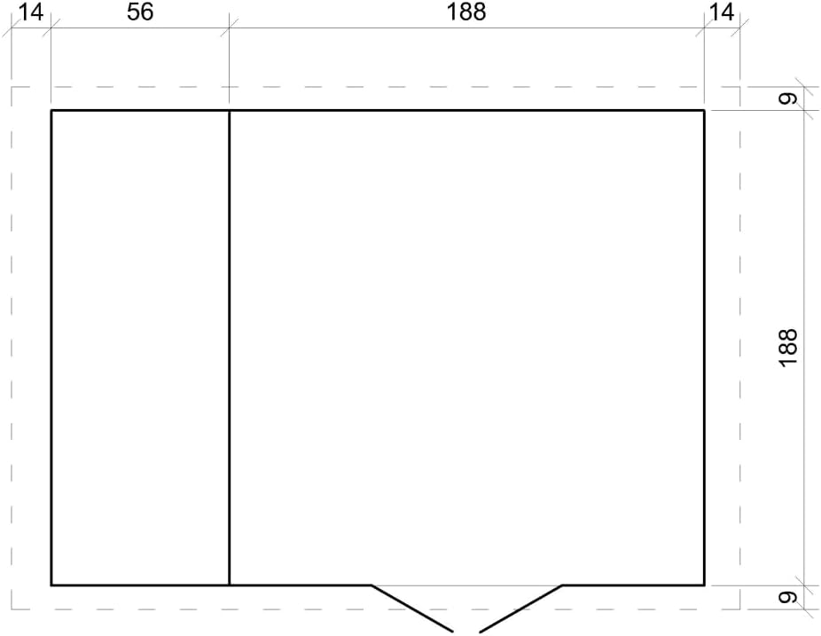Abri de Jardin en Bois et Range bûches extérieur - Stockage extérieur I206xL272xH218 cm/ 3,53 + 0,97 m2 Petit abri à Outils, Local à vélos - karaca-alisveris M386