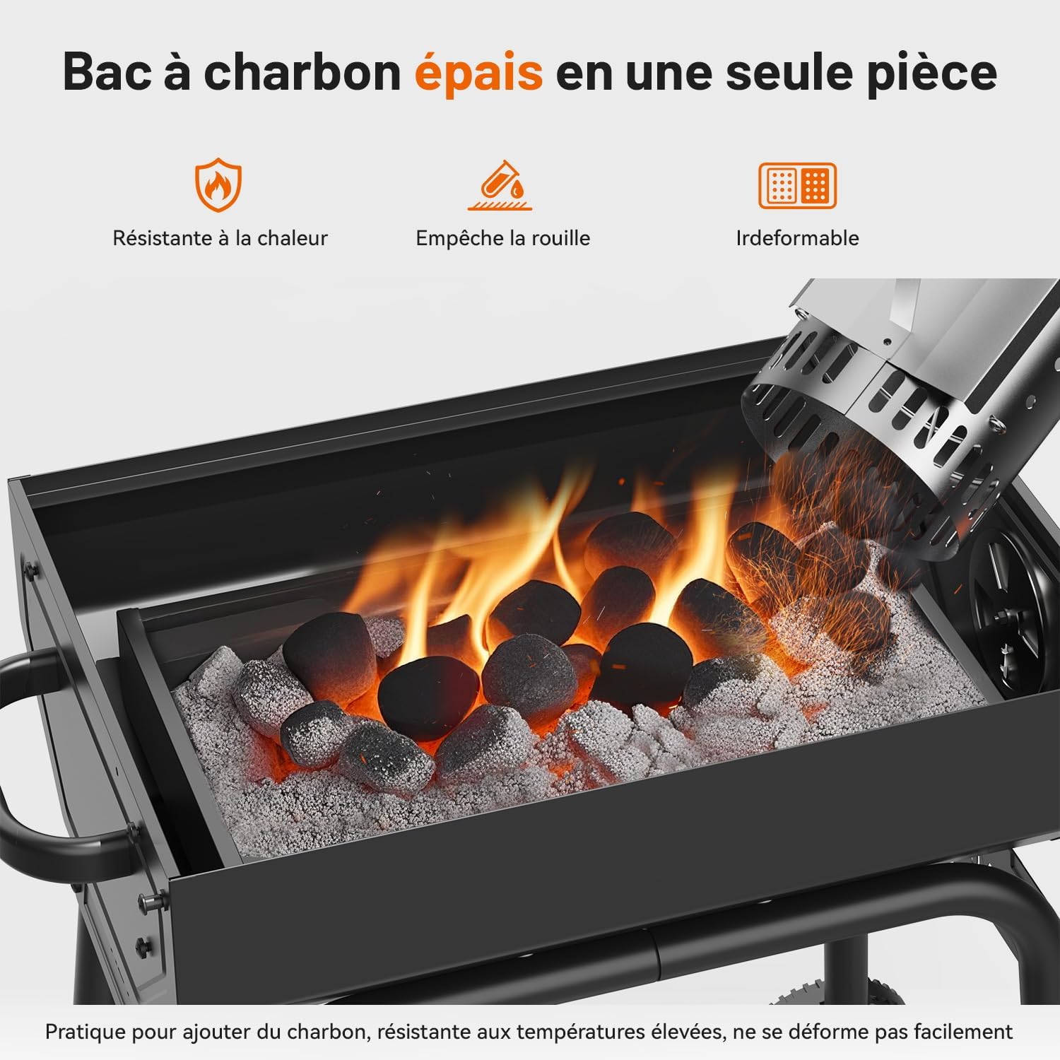 karaca-alisveris 23 pouces barbecue pentagonal, chromé, 469 Sq In-23 Pouces
