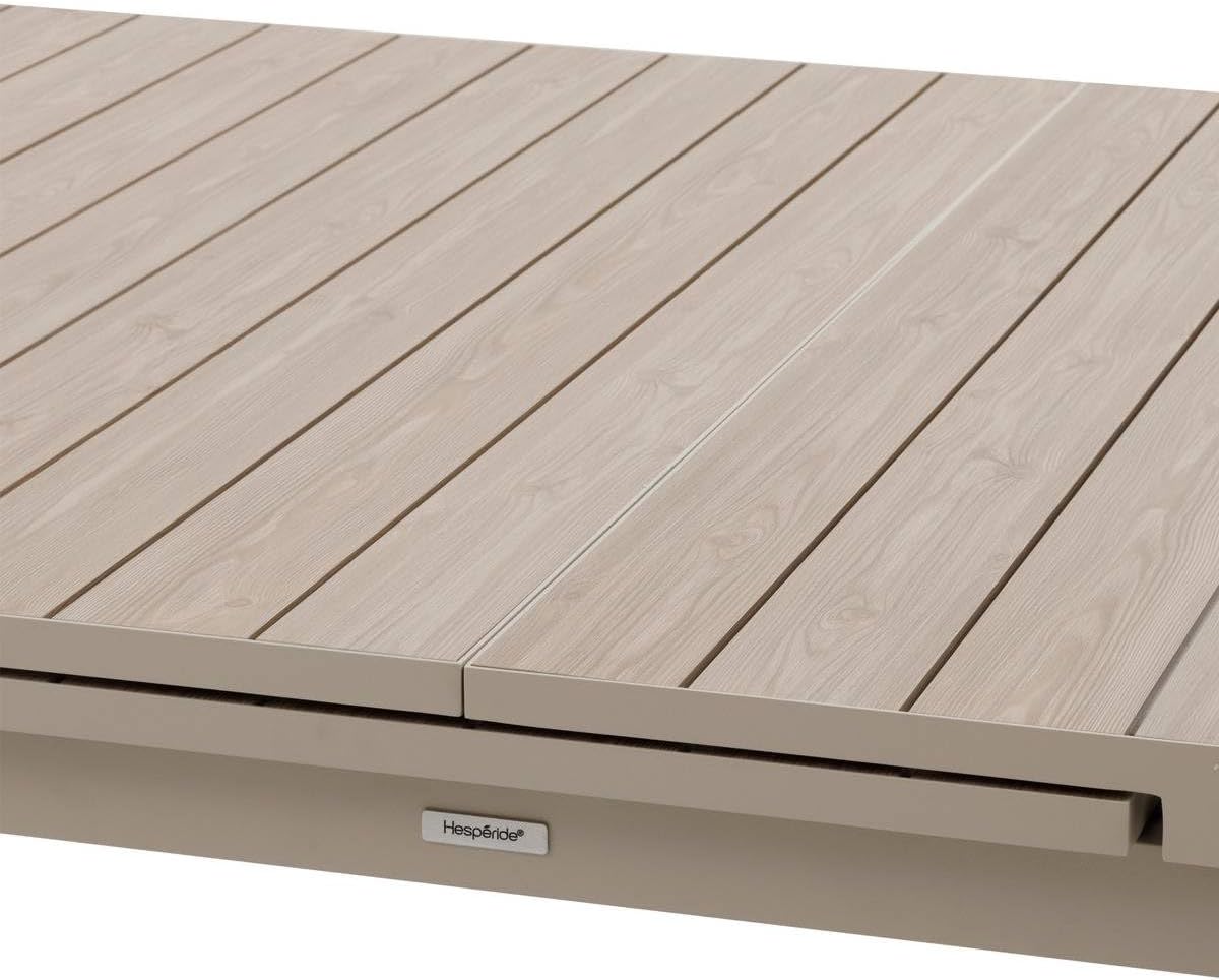 karaca-alisveris - Evasion Argile - table extensible 14 places - aluminium bois antirouille, rallonge