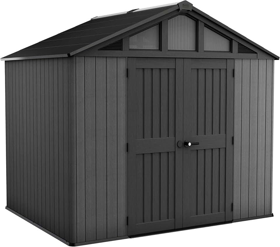 karaca-alisveris - Stronghold - 7.7 m² - résine & métal, aspect bois, anthracite 108-7.7