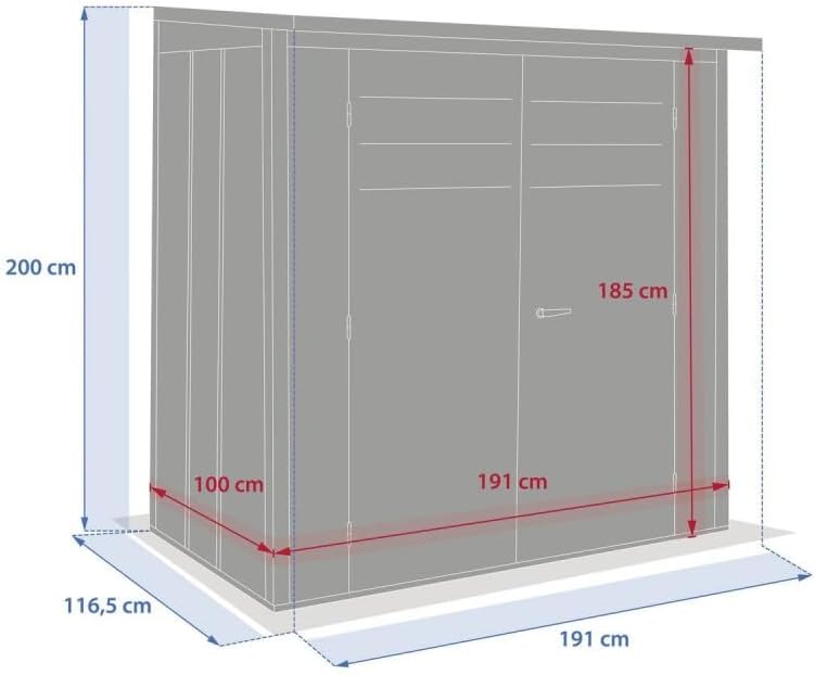 karaca-alisveris - Abri de Jardin Forgia 2,2m² - acier graphite robuste