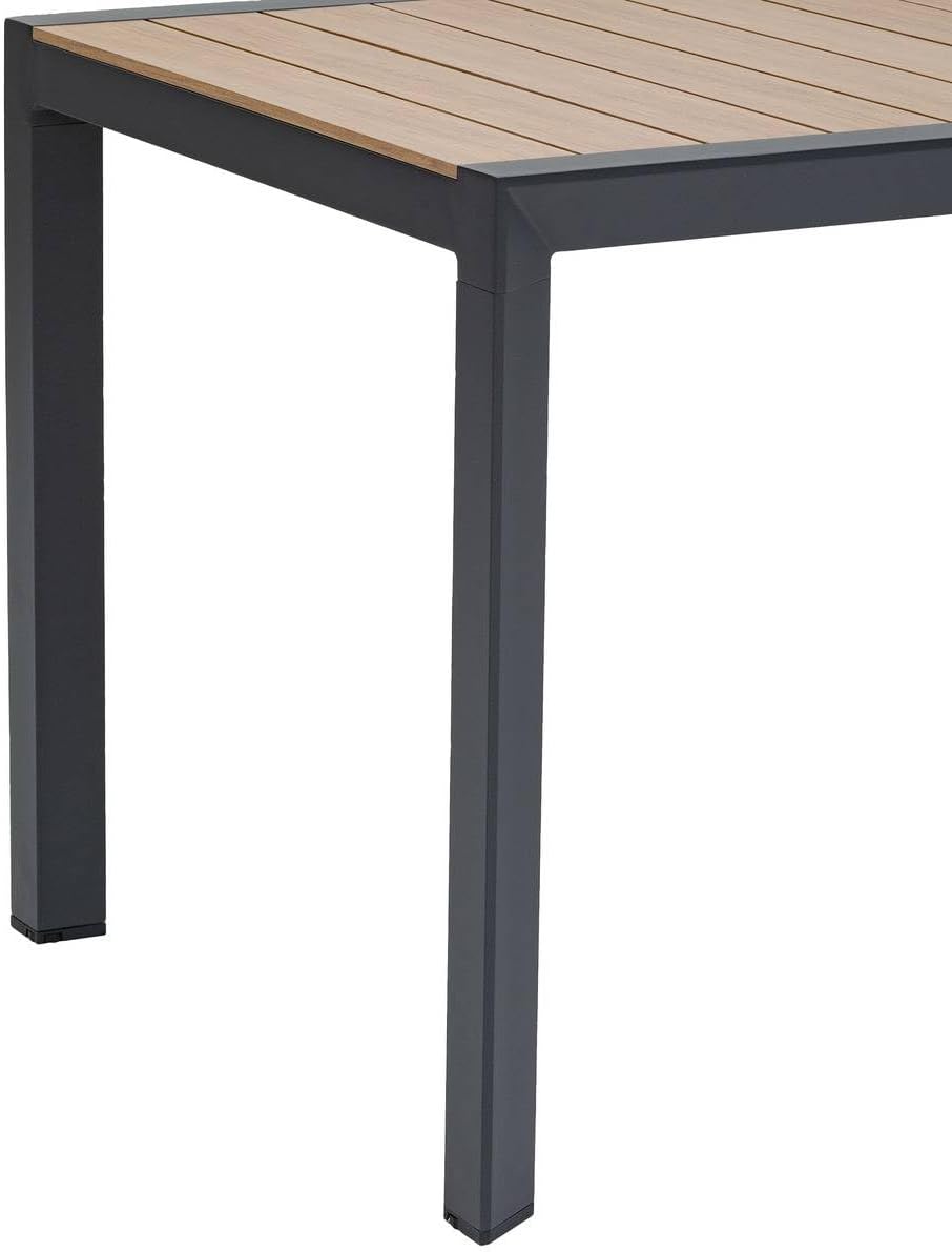 karaca-alisveris - Table évasion 4 places - aluminium effet bois - Honey/Graphite