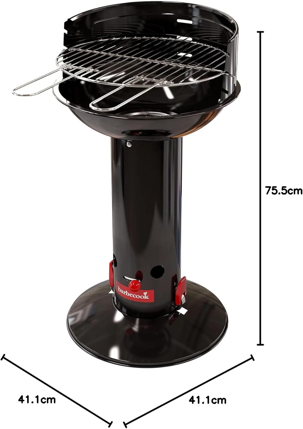 Barbecue charbon - acier émaillé - Ø40 cm - cuisson au charbon