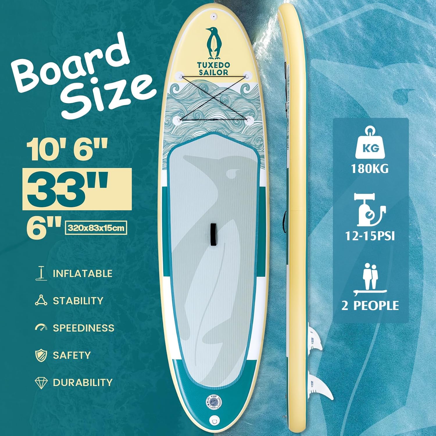 karaca-alisveris - Paddle gonflable adulte - planche SUP avec accessoires complets
