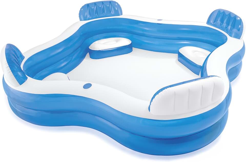 karaca-alisveris - Swim Center Family Lounge - 229x229x66 cm - 4 sièges bleus