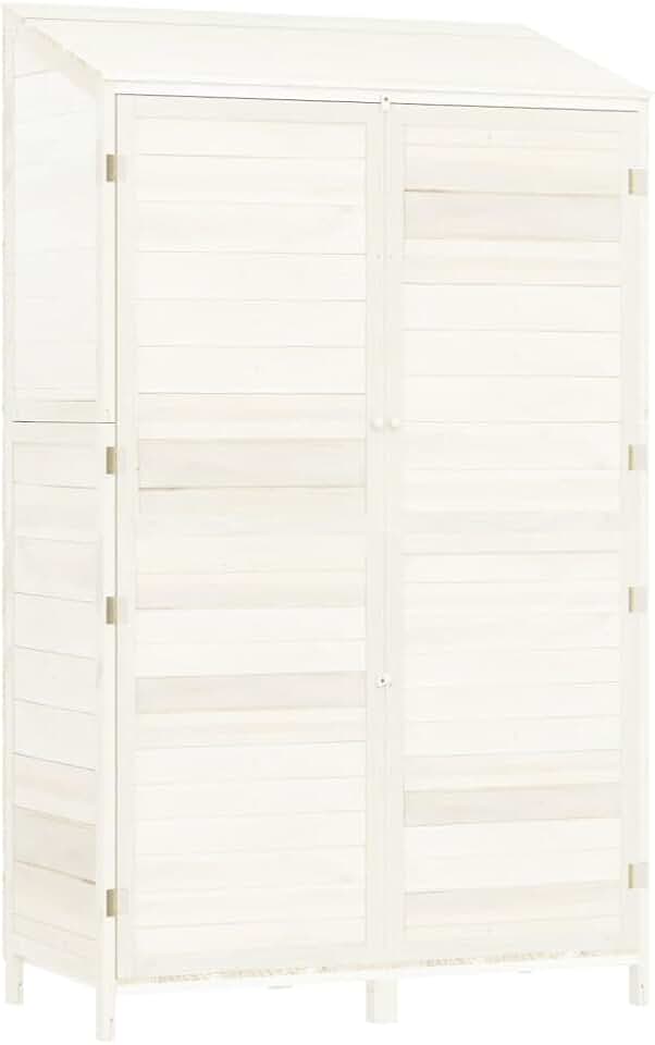 karaca-alisveris - Hangar de jardin solide 102x52x174,5 cm bois blanc