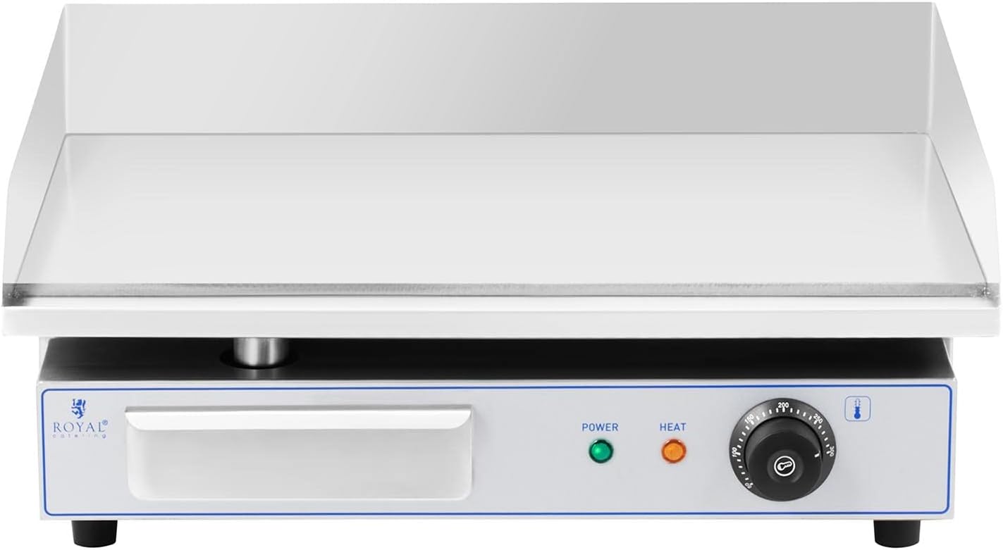 karaca-alisveris - Plancha Électrique Lisse Inox 55x35 cm 3000W Restaurant