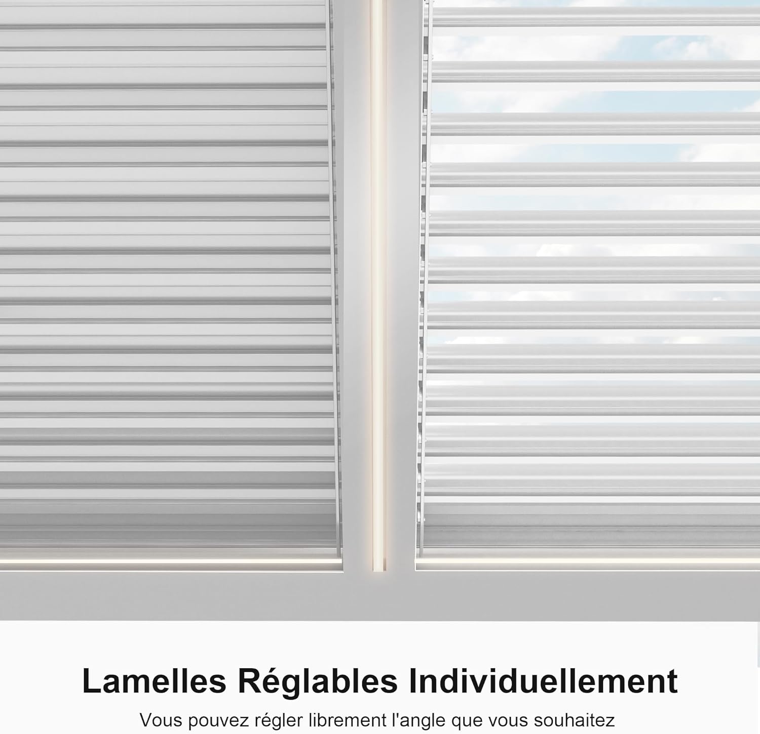 karaca-alisveris - Pergola bioclimatique 4,84x3,68m alu, LED, gouttières