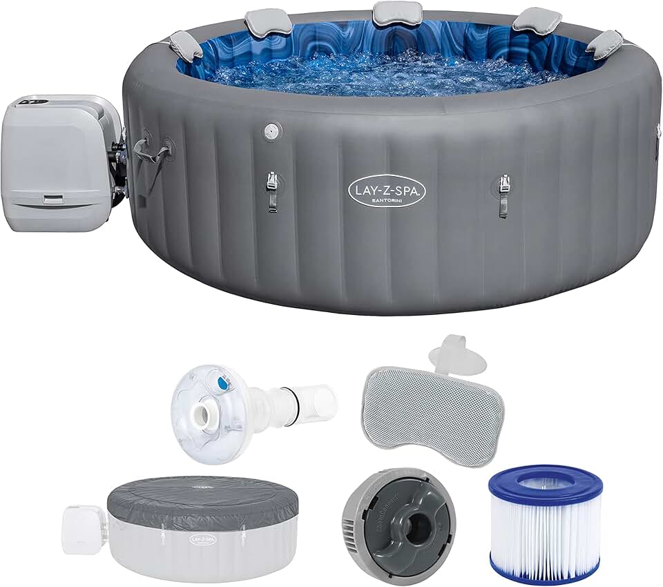 karaca-alisveris - Spa Santorini Smart HydroJet Pro - 216x216x80cm - 5 à 7 personnes, contrôle par application
