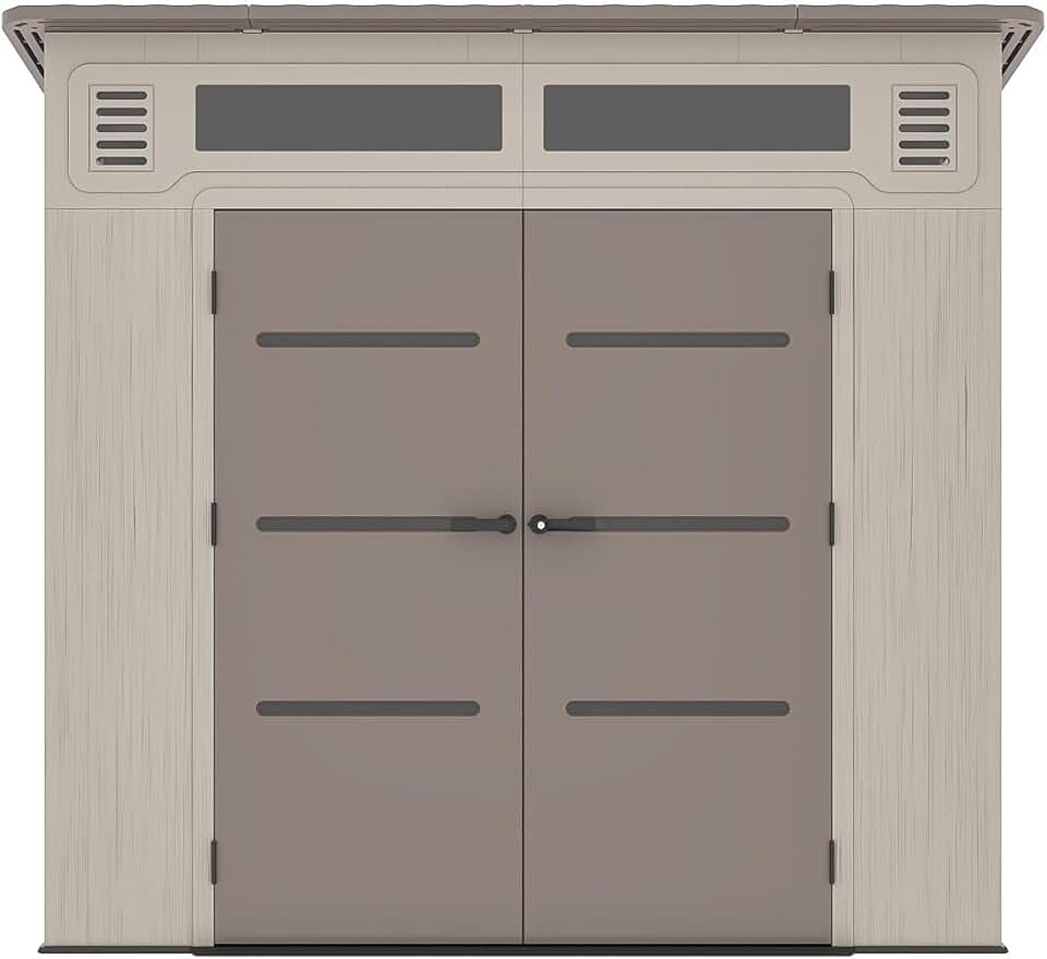 karaca-alisveris - Abri de jardin résine beige/marron 6,5m² plancher 22mm ANTEVA