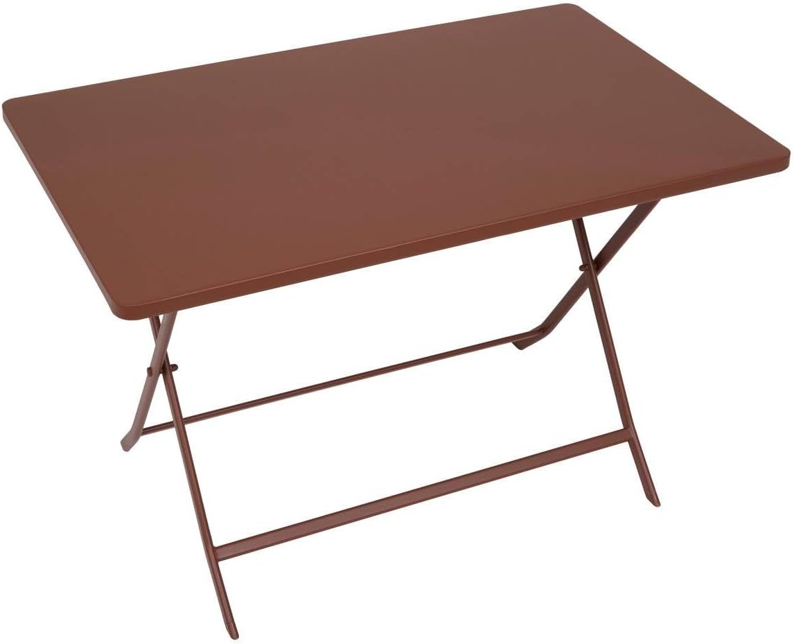 karaca-alisveris - Greensboro - 110x70 cm - table pliante 4 places acier acajou