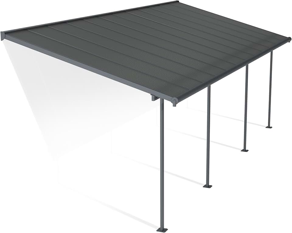 karaca-alisveris - Capri série - 3x7m pergola adossée alu/polycarbonate, 21.8m², garantie 7 ans