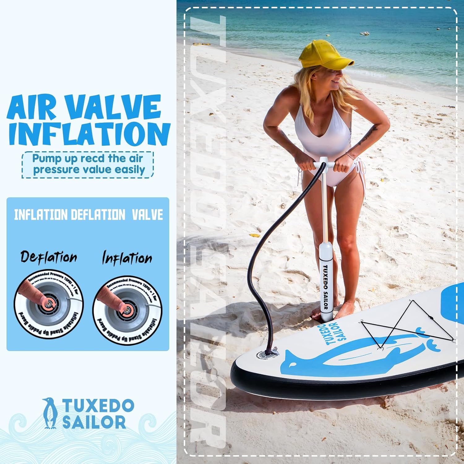 karaca-alisveris Paddle Gonflable Adulte, Planche de Stand Up Paddle Gonflable Sup Paddle Board Gonflable Planche à Pagaie Gonflable avec Accessoires Complets
