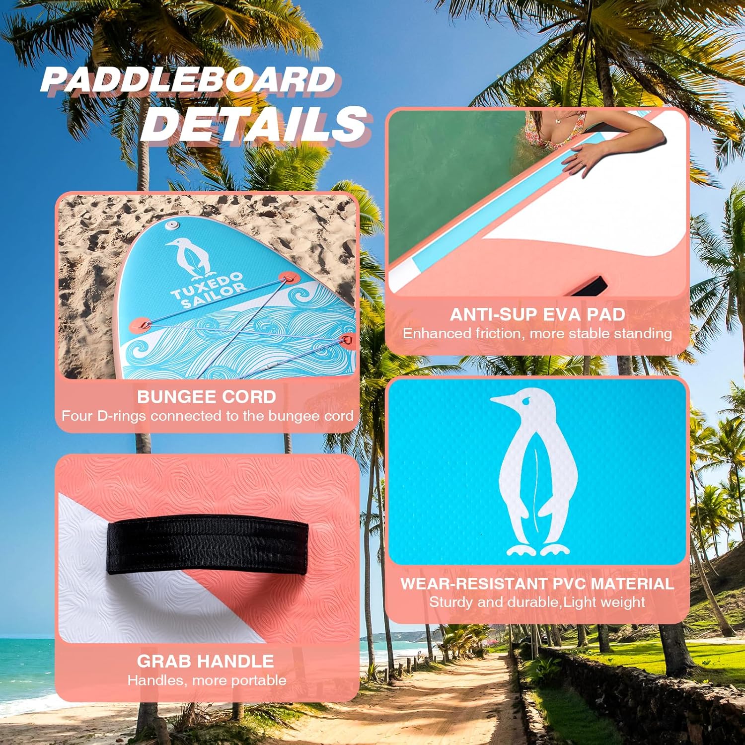 karaca-alisveris - Paddle Gonflable Adulte - SUP 320 cm - avec accessoires complets