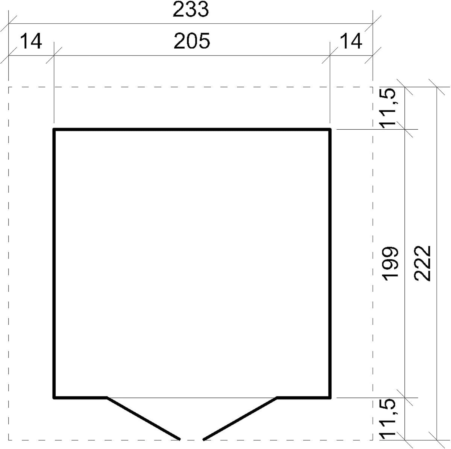 Abri de Jardin en Bois Naturel - Stockage extérieur avec fenêtres H228x222x233 cm/4,2 m² Hangar en Bois Naturel - Atelier Rangement Outils et vélos- karaca-alisveris M351