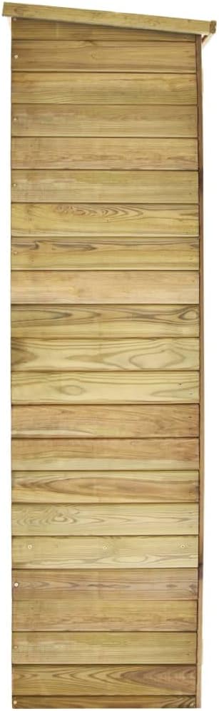 Abri de jardin - 123x50x171 cm - pin imprégné, extérieur/intérieur