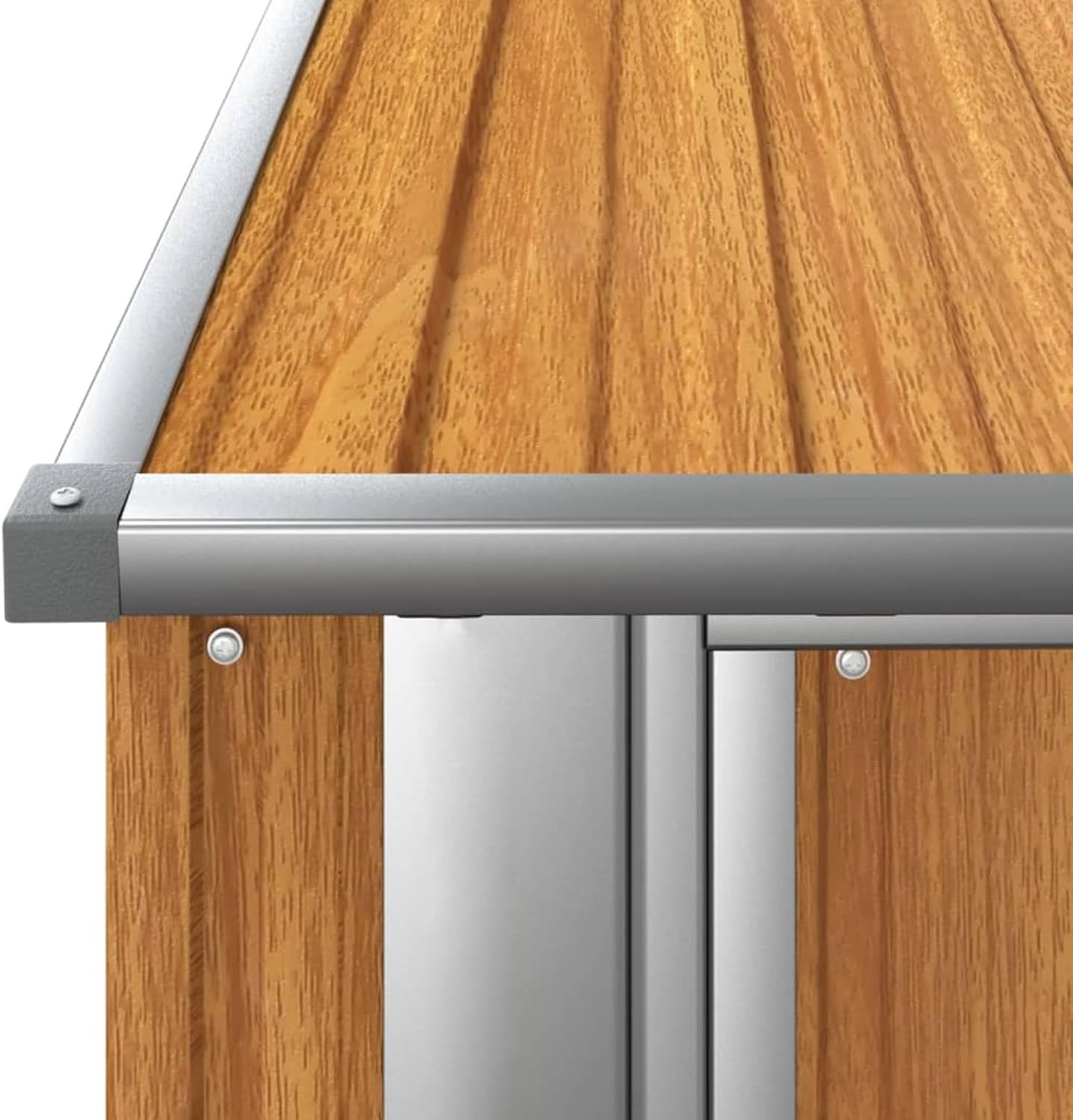 Abri de jardin - acier aspect bois - 180,5x97x209,5 cm - rangement extérieur