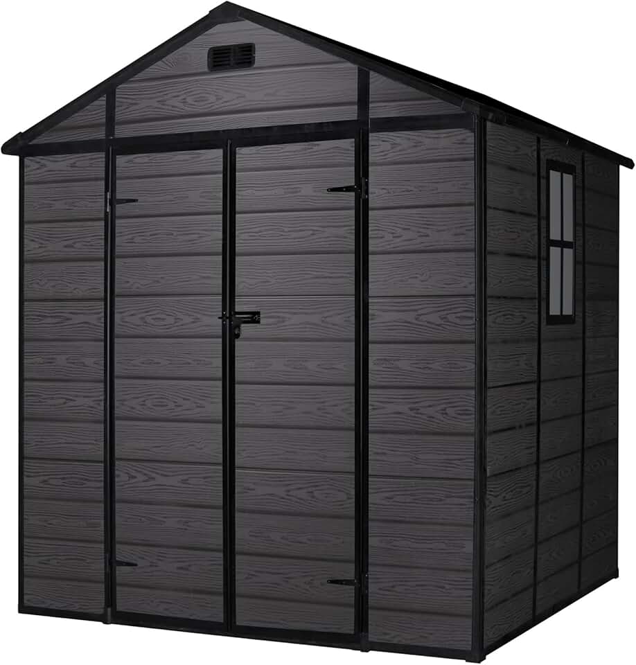 karaca-alisveris - Aqua abri jardin résine 4,6 m², PVC, double porte, fenêtre