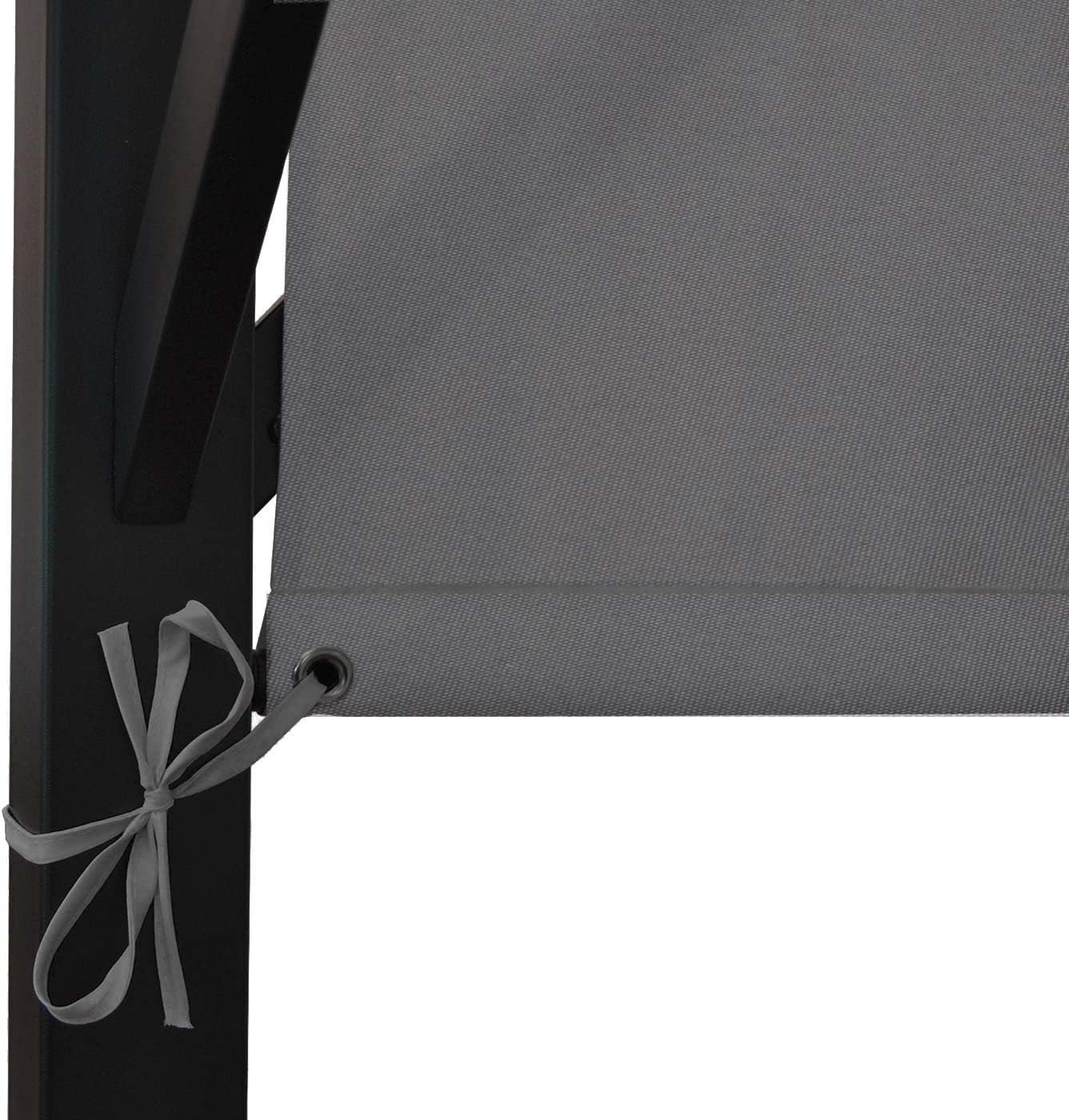 Pergola de jardin - structure acier stable - toit ouvrant gris 4x4m - 04_0004067
