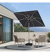 karaca-alisveris Parasol de Jardin Extérieur Inclinable 2 x 2 m Carré, Parasol Droit avec Châssis en A...