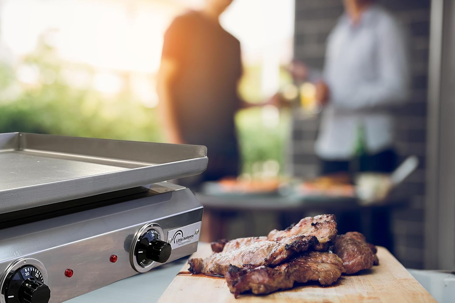 karaca-alisveris - Plancha électrique 2 zones inox 3000W, 60x40cm - 8679