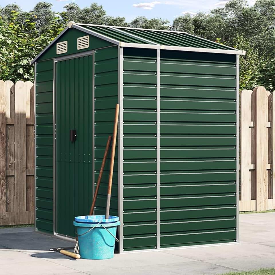 karaca-alisveris - Abri de jardin métal 191x130x198 cm, acier galvanisé, stockage outils