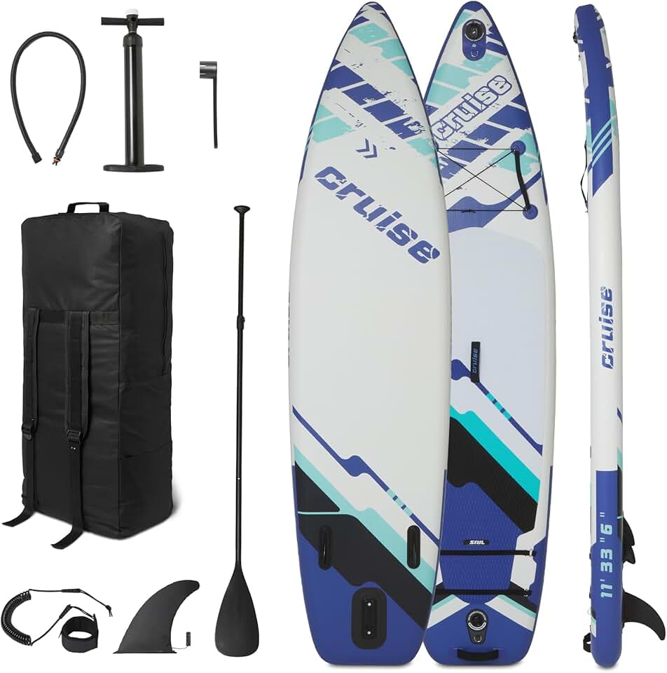 karaca-alisveris Basics - planche à pagaie, 335x84 cm, kit accessoires complet, bleu