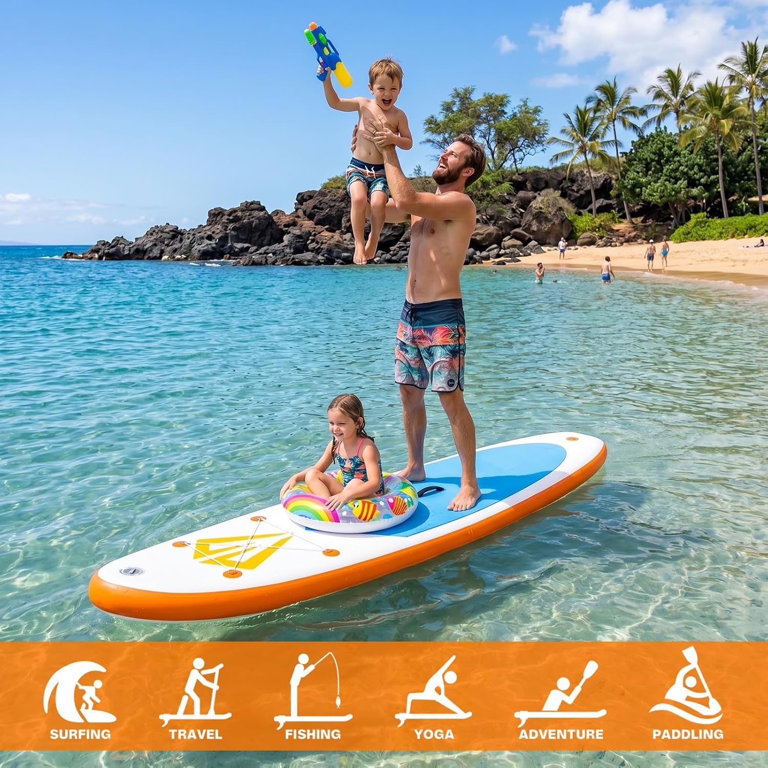 karaca-alisveris - Paddle Gonflable Adulte - Stand Up - accessoires complets, stabilité, design premium