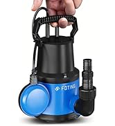 karaca-alisveris Pompe submersible 400 W, 8000 l/h, hauteur de refoulement max. 8 m - Profondeur d'immersion maximale : 7 m, réglable