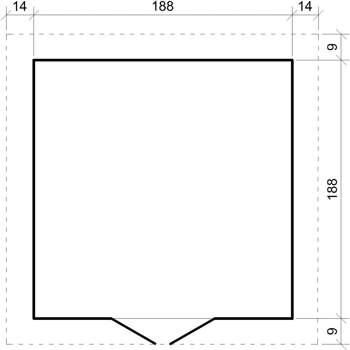 Abri de Jardin en Bois - Stockage extérieur I216xL206xH218 cm/ 3.53 m2 Petit abri à Outils, Local à vélos - karaca-alisveris M343