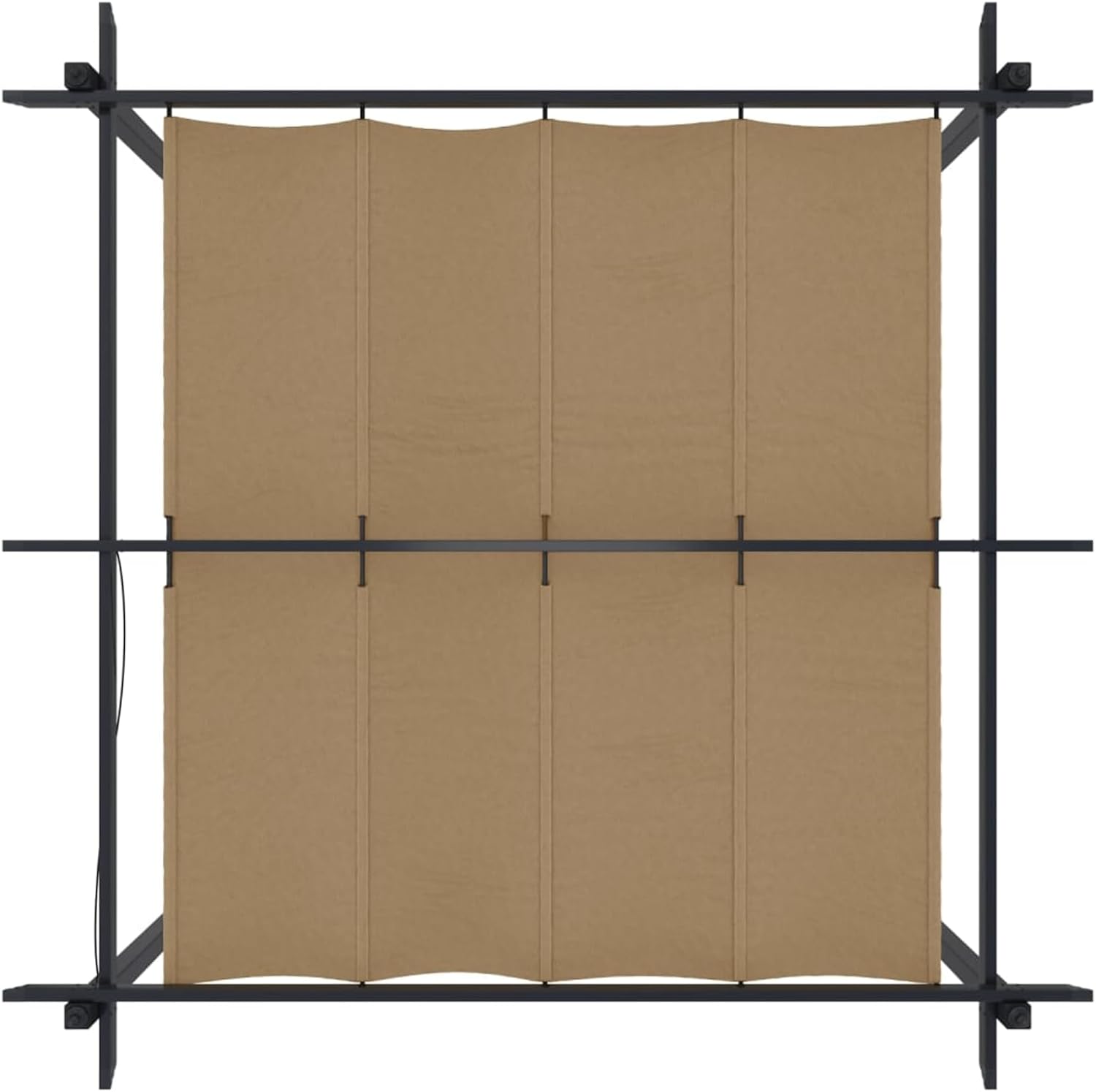Tonnelle de jardin - toit extensible, étanche - 3x3m - taupe