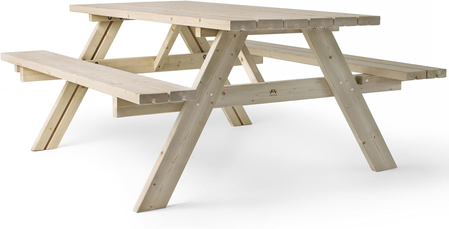 Table de Pique-Nique - Collection UNGURS - Résistante aux intempéries - Sièges pliants, idéale jardin_extérieur - karaca-alisveris-